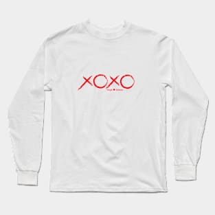 XOXO: Hugs and Kisses in Red Long Sleeve T-Shirt